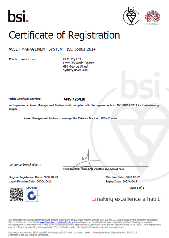 BSI - Certificate of Registration